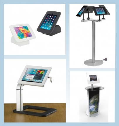 tablet holders for trade show displays